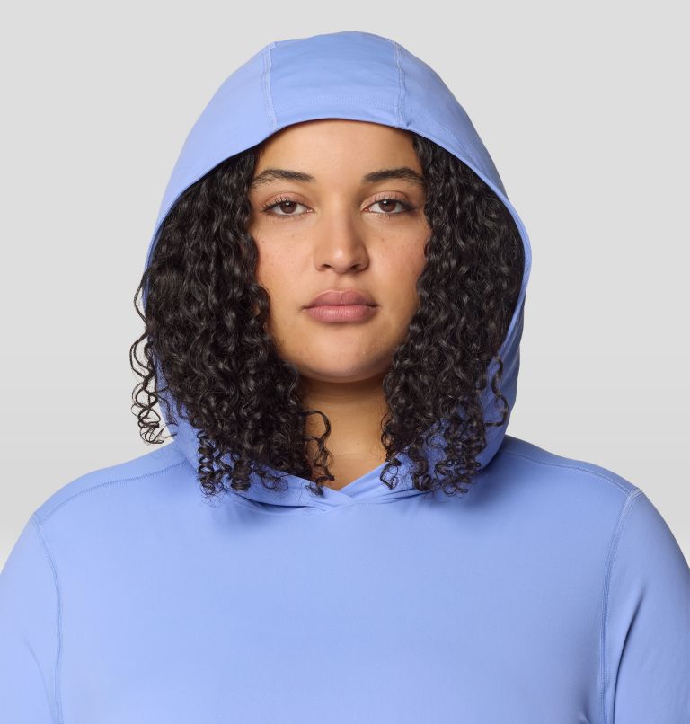 Women's Crater Lake Long Sleeve Hoody | 536 | 1X, Color: Light Illusion, image 5