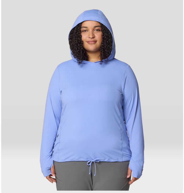 Women's Crater Lake Long Sleeve Hoody | 536 | 1X, Color: Light Illusion, image 8