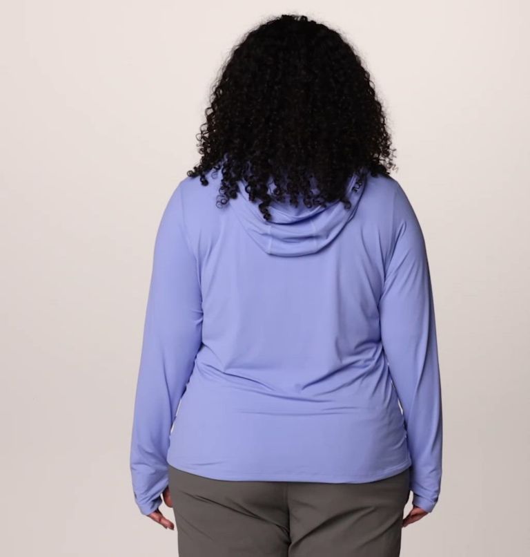 Women's Crater Lake Long Sleeve Hoody | 536 | 1X, Color: Light Illusion