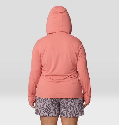 Women's Crater Lake Long Sleeve Hoody - Plus Size, Color: Fleurs, image 7