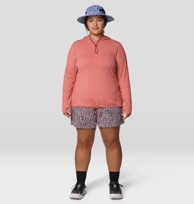 Women's Crater Lake Long Sleeve Hoody - Plus Size, Color: Fleurs, image 6