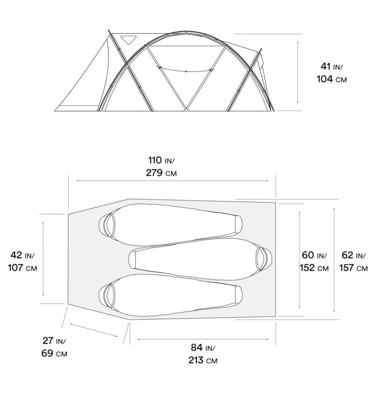 ACI 3 Tent, Color: Alpine Red, image 8