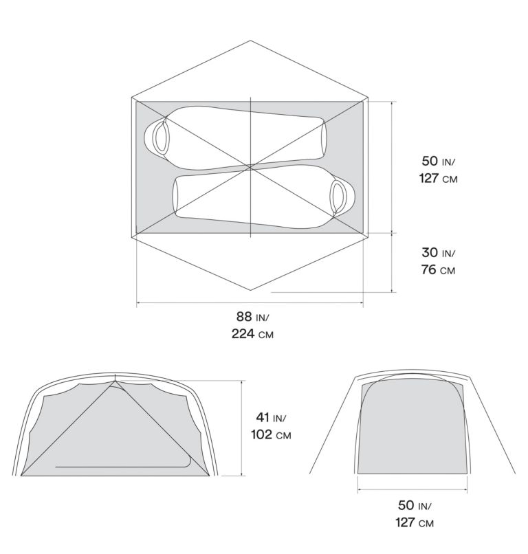 Aspect 2 Tent, Color: Grey Ice, image 9