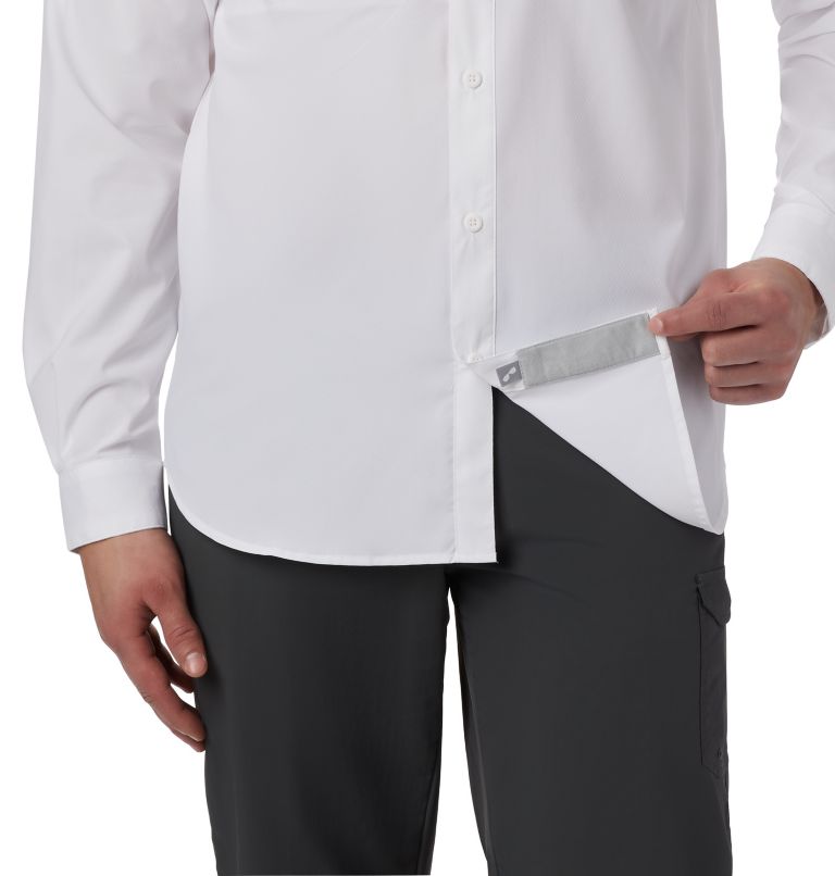 Men's PFG Terminal Tackle Long Sleeve Woven Shirt, Color: White, image 4