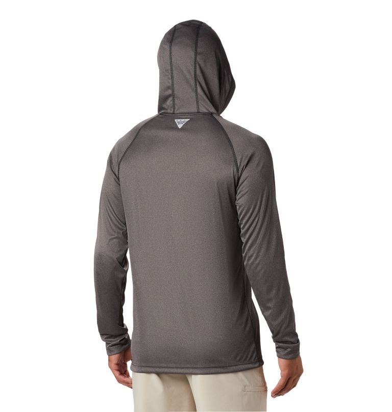 Thumbnail: Terminal Tackle Heather Hoodie | 010 | XL, Color: Black Heather, Gulf Stream Logo, image 2