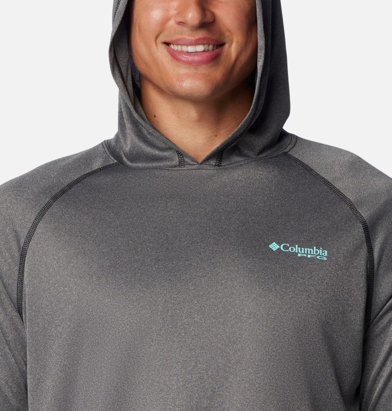 Tiendas Columbia Chile Santiago - Sudadera Columbia Hombre En Oferta   Modelos De Columbia PFG Terminal Tackle Heather Long Sleeve Gris Oscuro  Naranjas