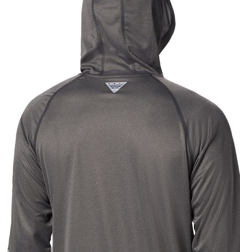 Men's Terminal Tackle Heather Hoodie, Color: Charcoal Heather, Cool Grey Logo, image 4