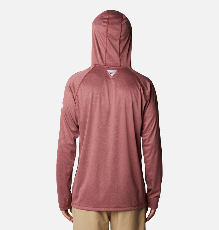 Thumbnail: Terminal Tackle Heather Hoodie | 664 | XL, Color: Red Jasper Heather, White Logo, image 2