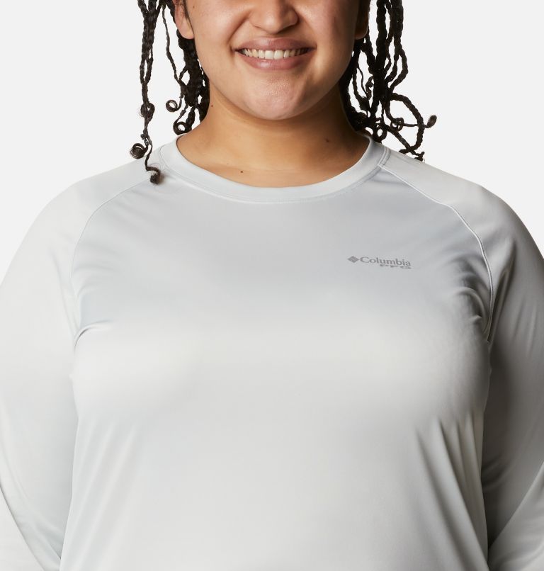 T-shirt à manches longues Tidal Tee PFG Heather Femme - Grandes tailles, Color: White Heather, Cool Grey Logo, image 4
