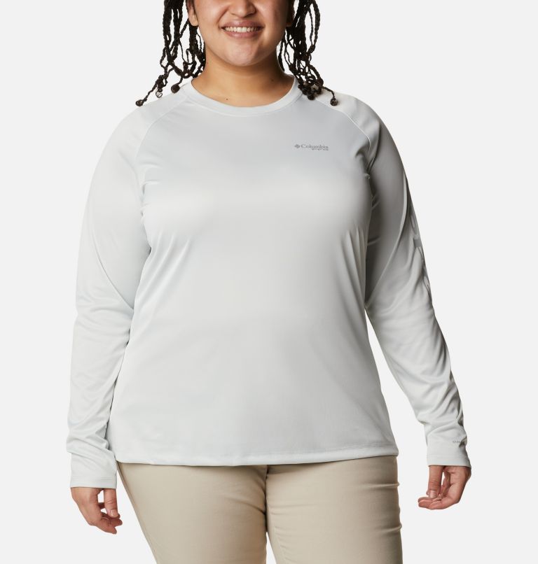 T-shirt à manches longues Tidal Tee PFG Heather Femme - Grandes tailles, Color: White Heather, Cool Grey Logo, image 1
