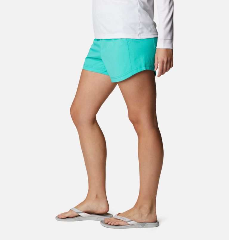 Women's PFG Tamiami Pull-On Shorts, Color: Electric Turquoise, image 3