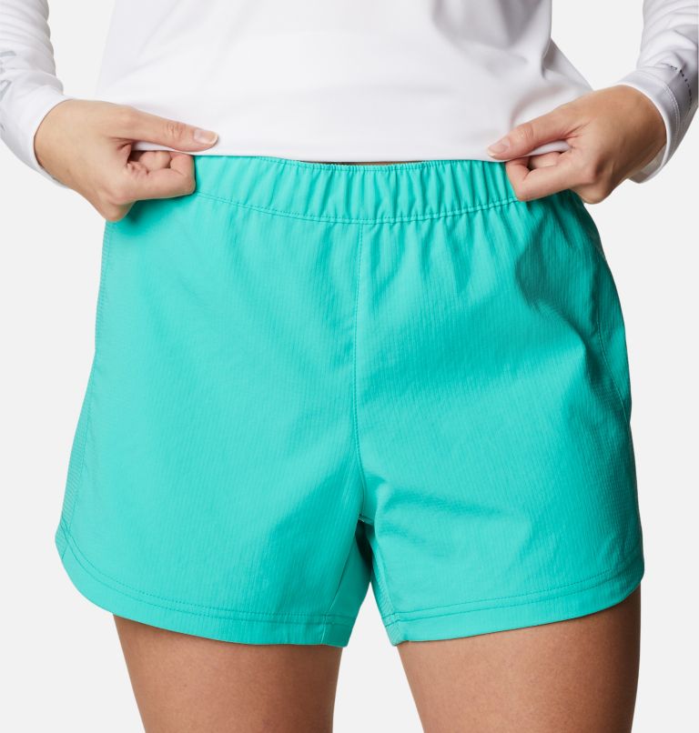 Thumbnail: Women's PFG Tamiami Pull-On Shorts, Color: Electric Turquoise, image 4