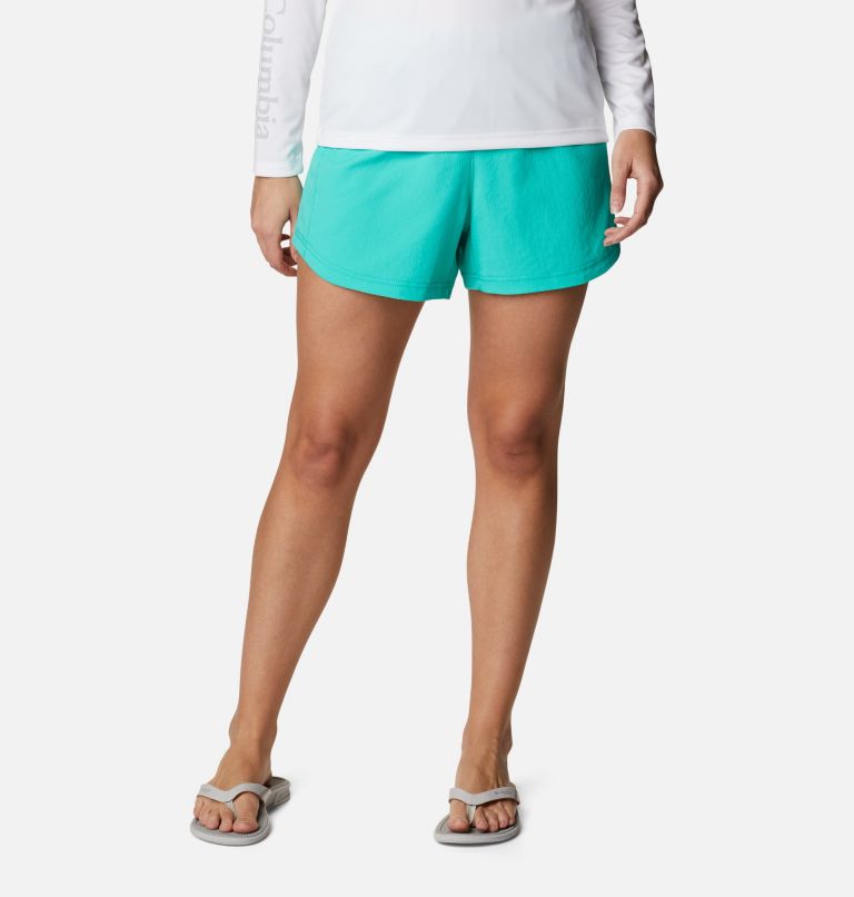 Women's PFG Tamiami Pull-On Shorts, Color: Electric Turquoise, image 1