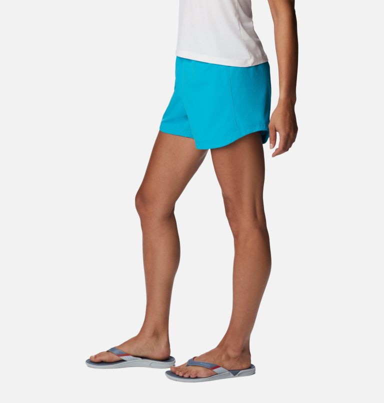 Women's PFG Tamiami Pull-On Shorts, Color: Ocean Teal, image 3