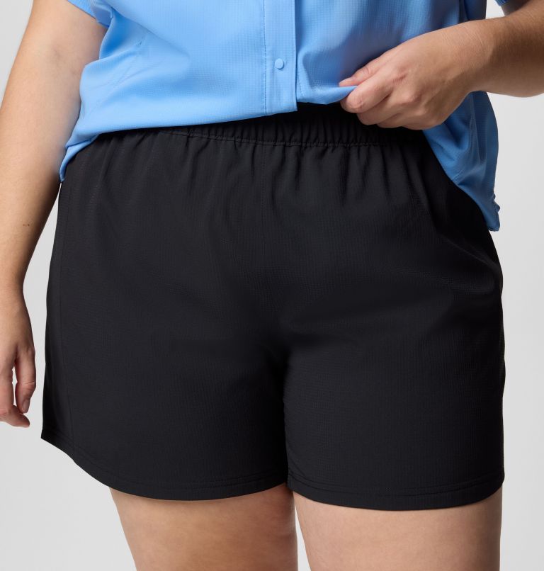 Women's PFG Tamiami Pull-on Shorts - Plus Size, Color: Black, image 4