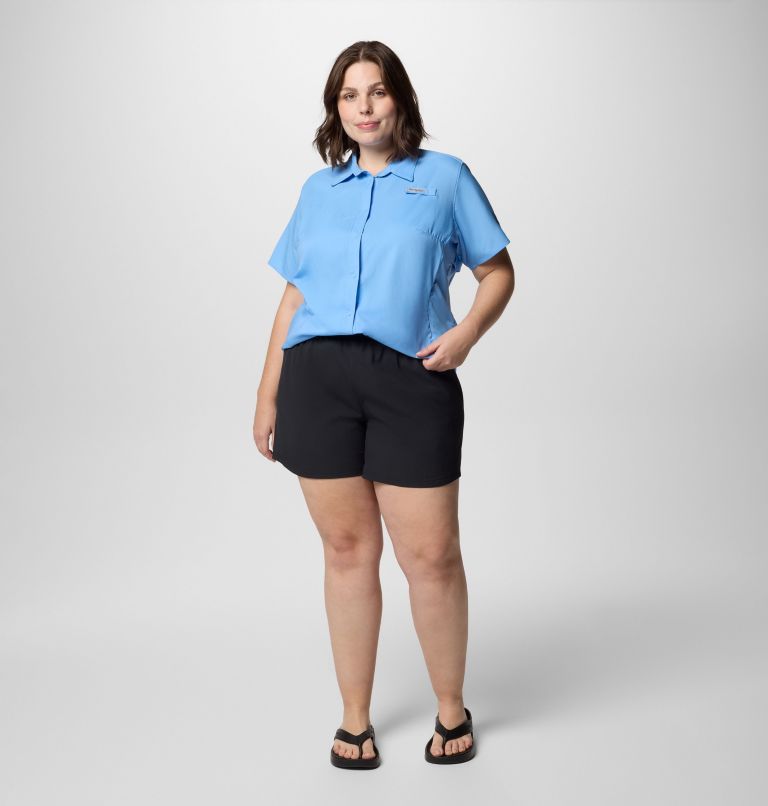 Women's PFG Tamiami Pull-on Shorts - Plus Size, Color: Black, image 6
