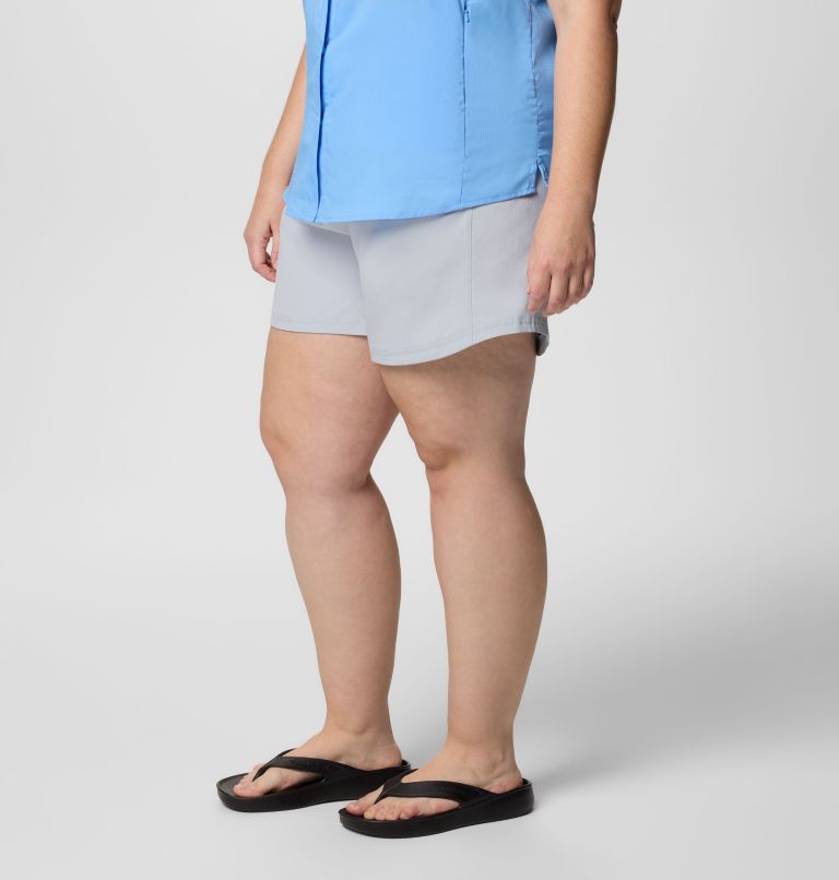 Women's PFG Tamiami Pull-on Shorts - Plus Size, Color: Cirrus Grey, image 3