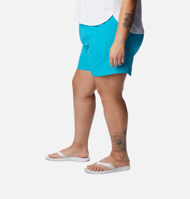 Thumbnail: Women's PFG Tamiami Pull-on Shorts - Plus Size, Color: Ocean Teal, image 3