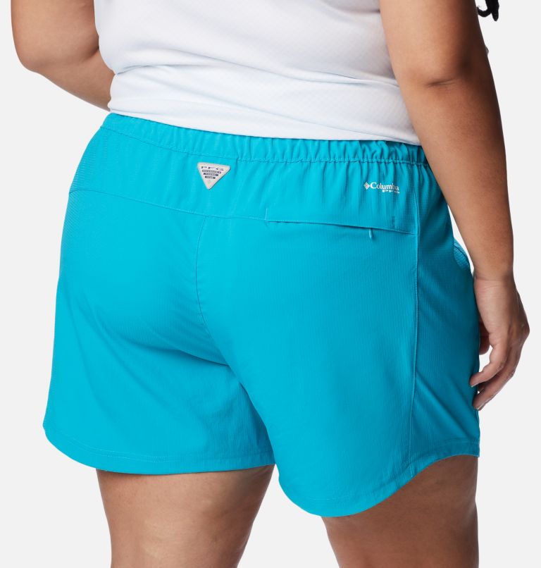 Thumbnail: Short à taille élastique Tamiami Femme - Grandes tailles, Color: Ocean Teal, image 5