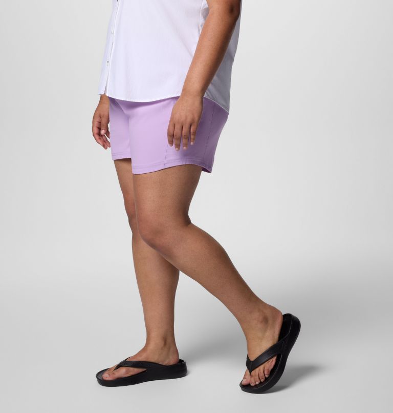 Women's PFG Tamiami Pull-on Shorts - Plus Size, Color: Hydrangea, image 3