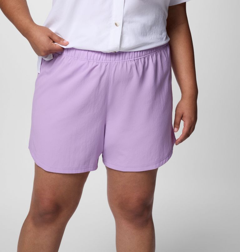 Women's PFG Tamiami Pull-on Shorts - Plus Size, Color: Hydrangea, image 4