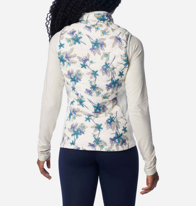 Women's Powder Pass Vest, Color: Sea Salt Tiger Lilies Print, image 2