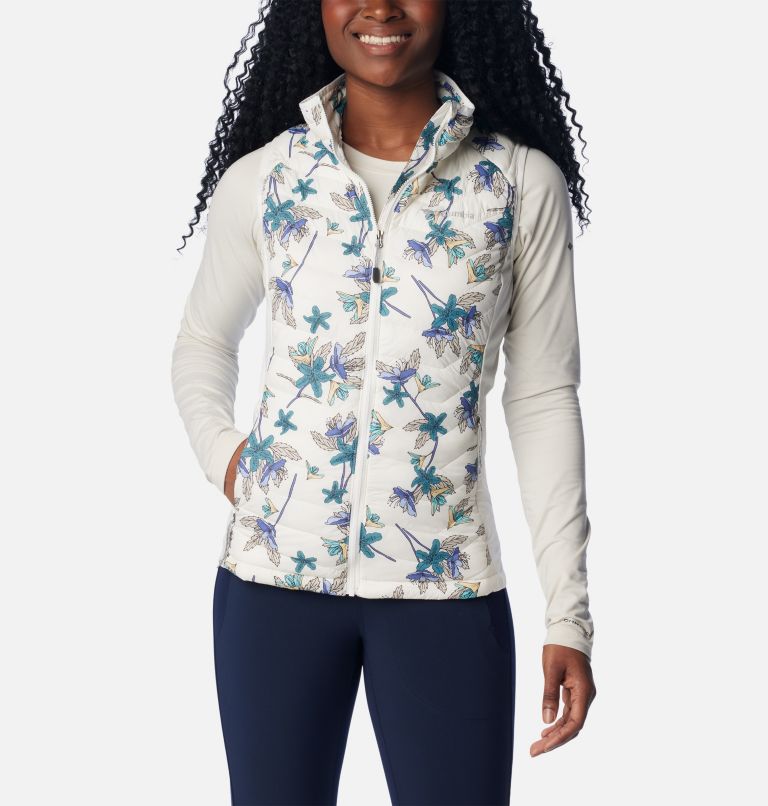 Women's Powder Pass Vest, Color: Sea Salt Tiger Lilies Print, image 1