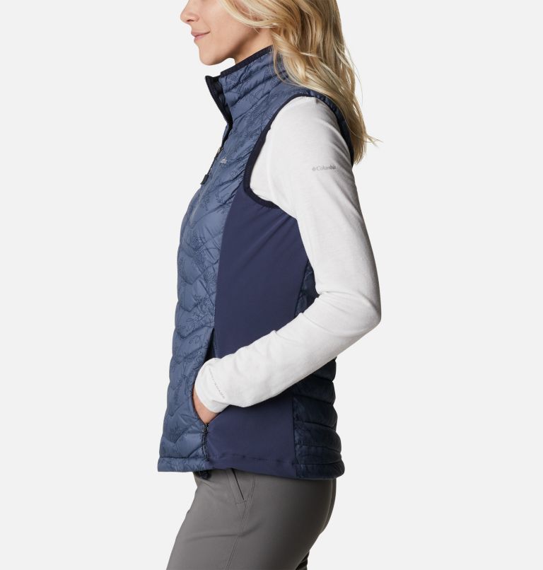 Women's Powder Pass Vest, Color: Nocturnal Art Bouquet Print Tonal, image 3
