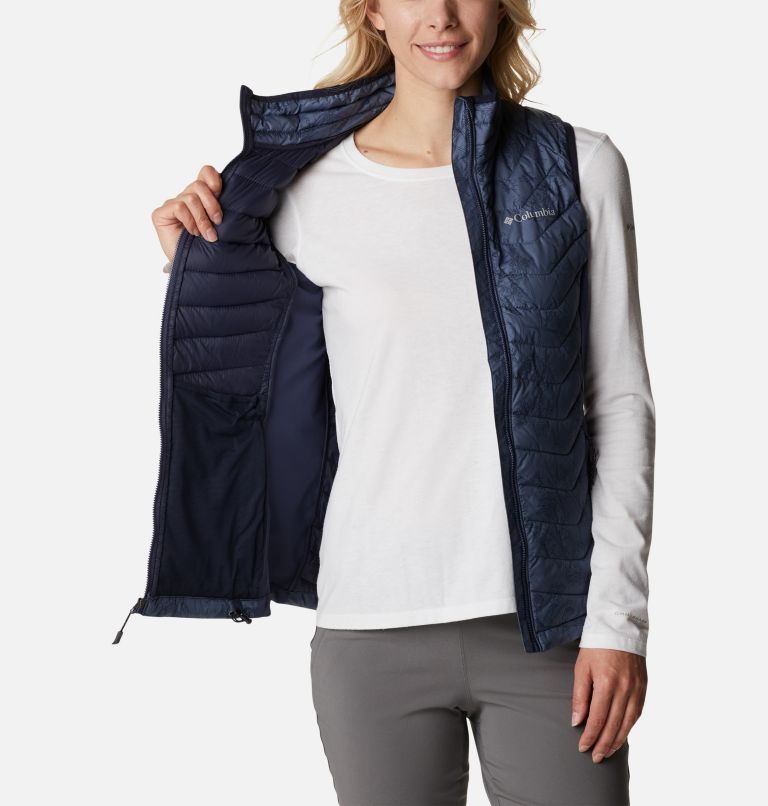Women's Powder Pass Vest, Color: Nocturnal Art Bouquet Print Tonal, image 5