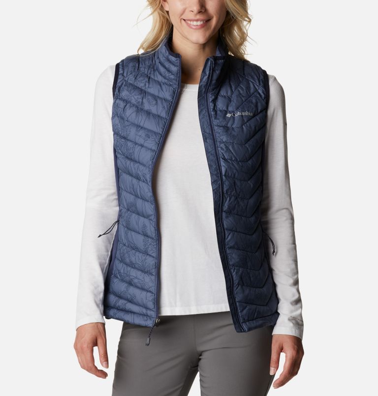 Women's Powder Pass Vest, Color: Nocturnal Art Bouquet Print Tonal, image 7