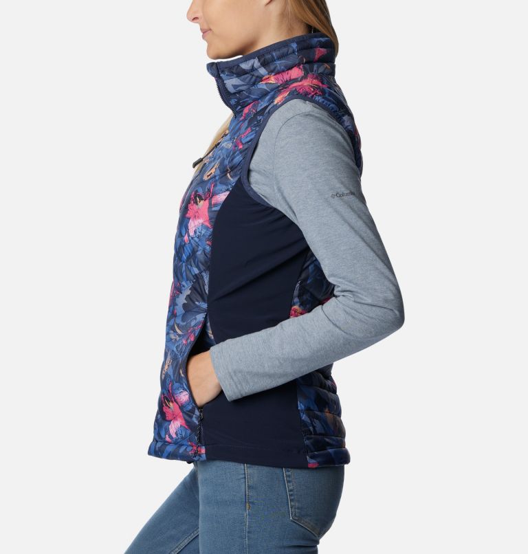Women's Powder Pass Vest, Color: Nocturnal Floriculture Print, image 3