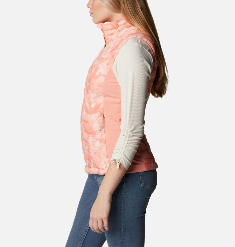Thumbnail: Women's Powder Pass Vest, Color: Coral Reef Typhoon Blooms, Coral Reef, image 3