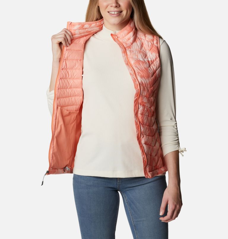 Thumbnail: Women's Powder Pass Vest, Color: Coral Reef Typhoon Blooms, Coral Reef, image 5