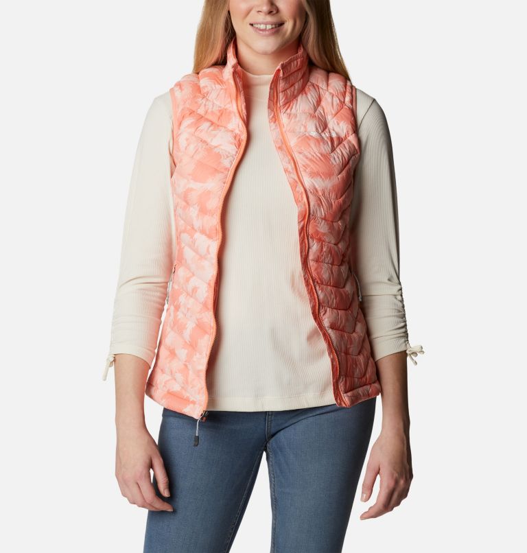 Women's Powder Pass Vest, Color: Coral Reef Typhoon Blooms, Coral Reef, image 7