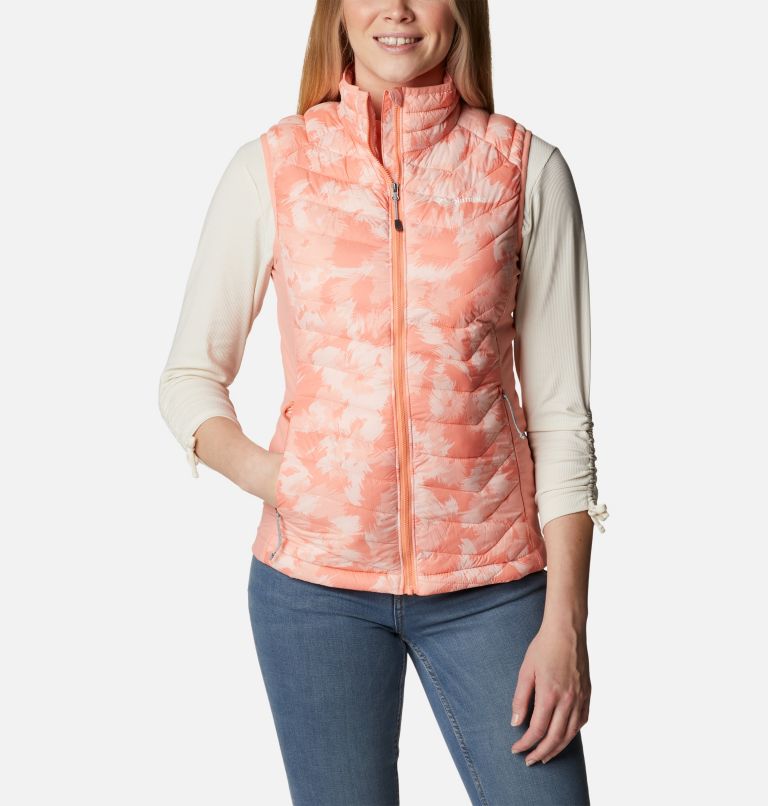 Women's Powder Pass Vest, Color: Coral Reef Typhoon Blooms, Coral Reef, image 1