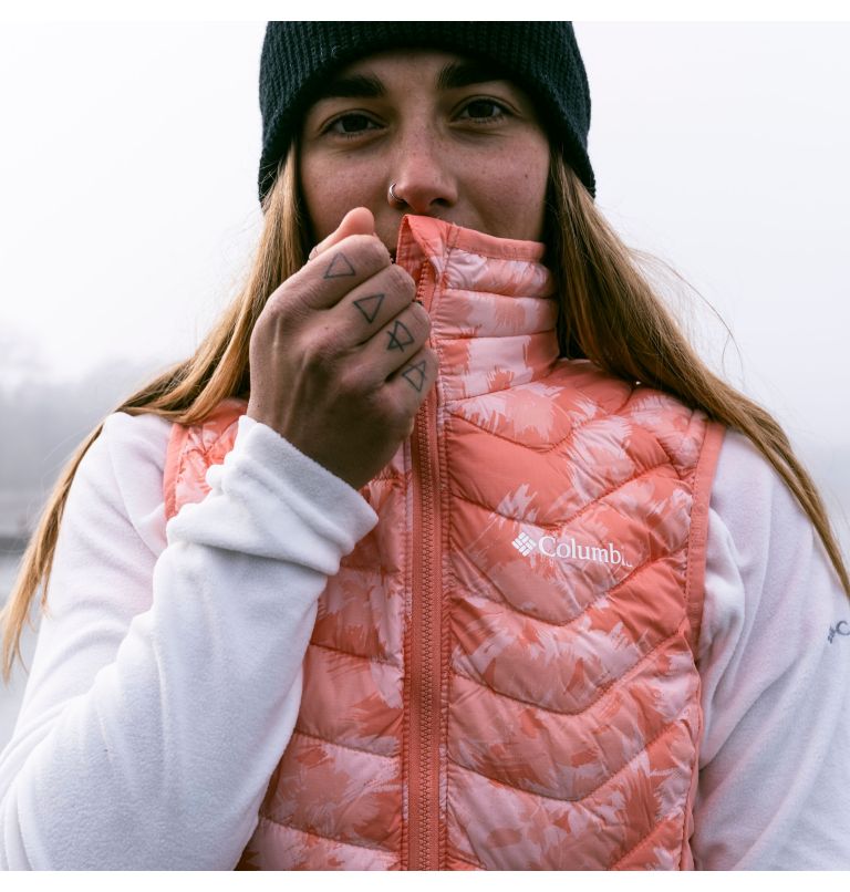 Thumbnail: Women's Powder Pass Vest, Color: Coral Reef Typhoon Blooms, Coral Reef, image 8