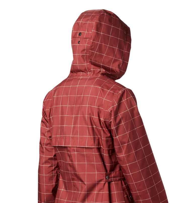 Here And There Trench Jacket | 638 | L, Color: Dusty Crimson Windowpane Print, image 4