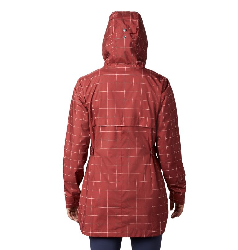 Here And There Trench Jacket | 638 | L, Color: Dusty Crimson Windowpane Print, image 2