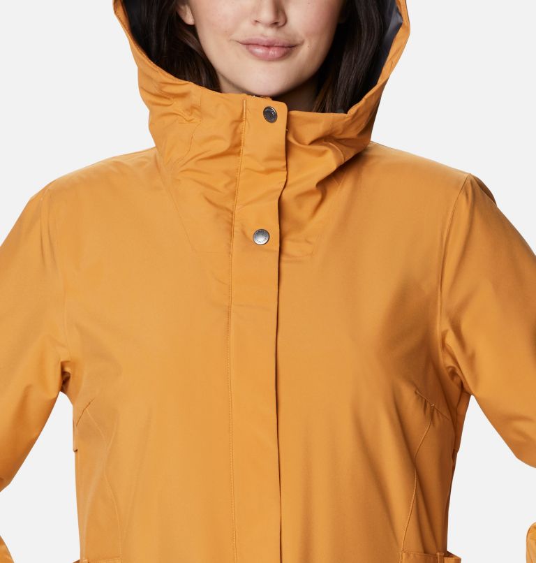 Women's Here And There Waterproof Trench Jacket, Color: Canyon Sun, image 4