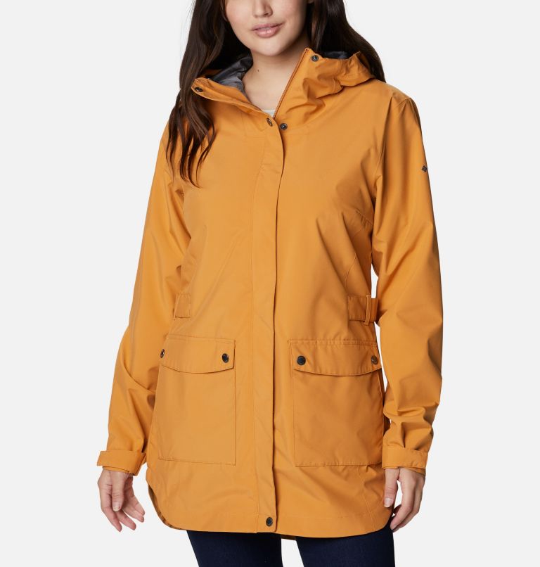 Women's Here And There Waterproof Trench Jacket, Color: Canyon Sun, image 1