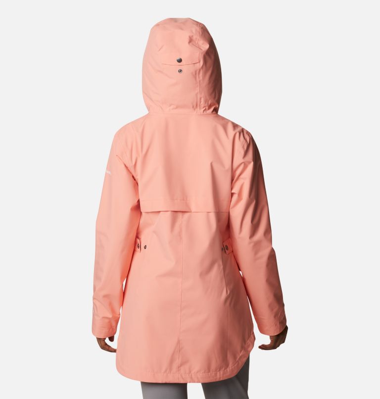 Thumbnail: Women's Here And There Waterproof Trench Jacket, Color: Coral Reef, image 2