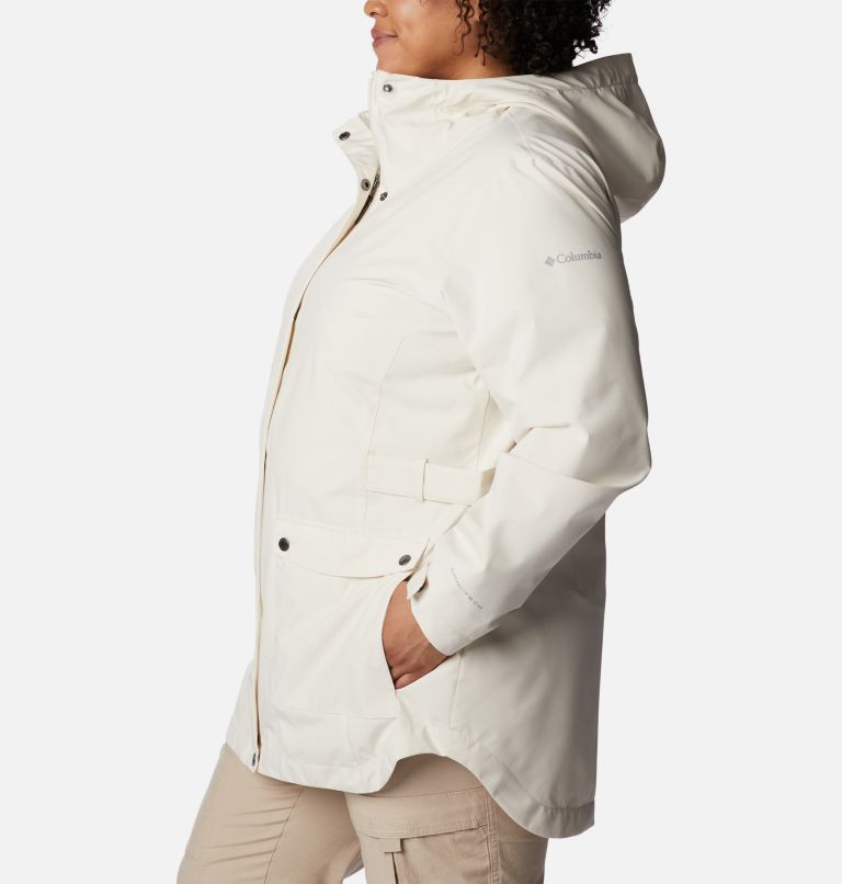 Women’s Here And There Trench Jacket—Plus Size, Color: Chalk, image 3