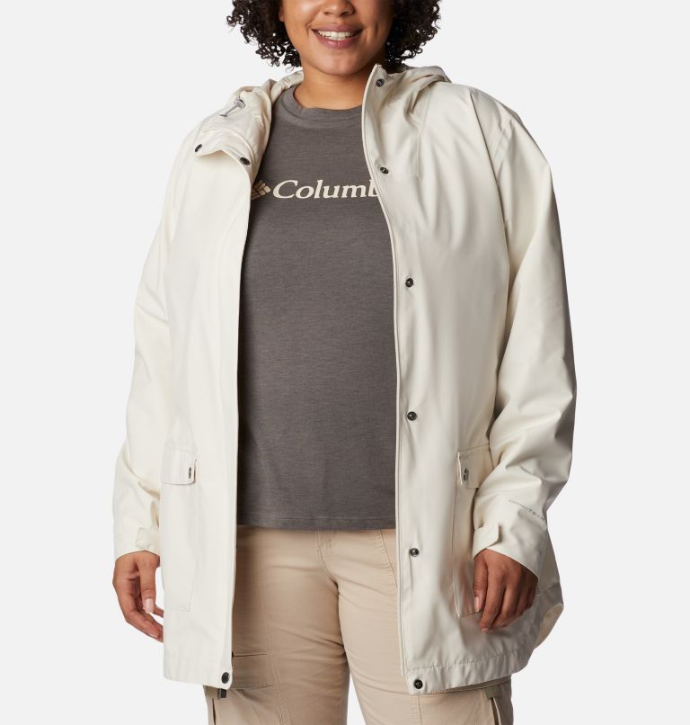 Women’s Here And There Trench Jacket—Plus Size, Color: Chalk, image 6