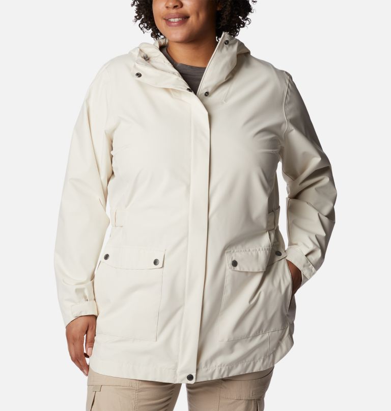 Thumbnail: Women’s Here And There Trench Jacket—Plus Size, Color: Chalk, image 1