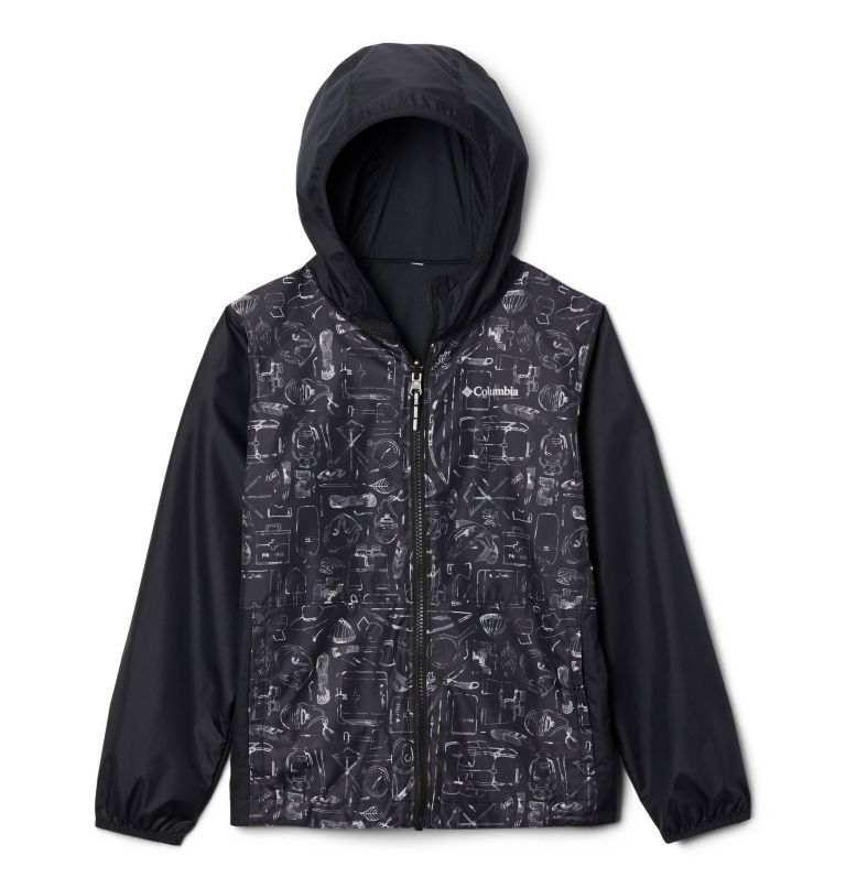 Veste réversible Pixel Grabber pour enfant, Color: Black Camp Supplies, image 1