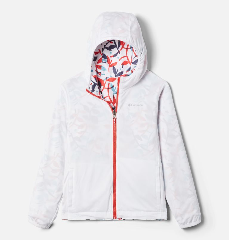 Kids’ Pixel Grabber Reversible Jacket, Color: White Scrap Floral, image 3