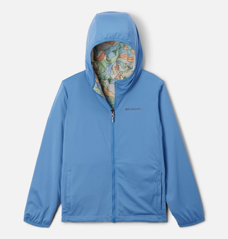 Kids’ Pixel Grabber Reversible Jacket, Color: Dark Stone Epicamp, image 3