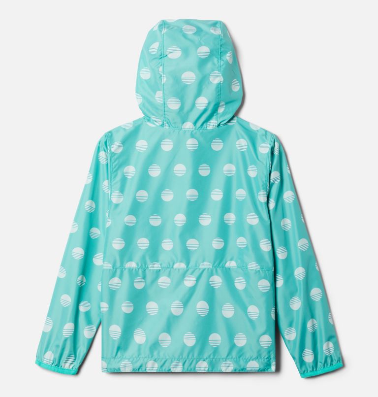 Kids’ Pixel Grabber Reversible Jacket, Color: Electric Turquoise Sundaze, image 2