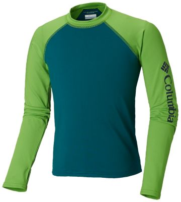 Youth Sandy Shores&trade; Long Sleeve Top Sandy Shores&trade; Long Sleeve Sung | 464 | M, Deep Wave, Cyber Green, front
