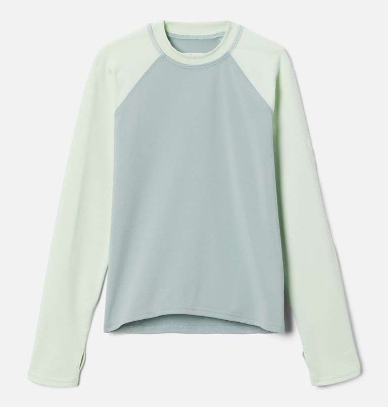 Youth Sandy Shores Technical Long Sleeve Top, Color: Niagara, Ice Green, image 1